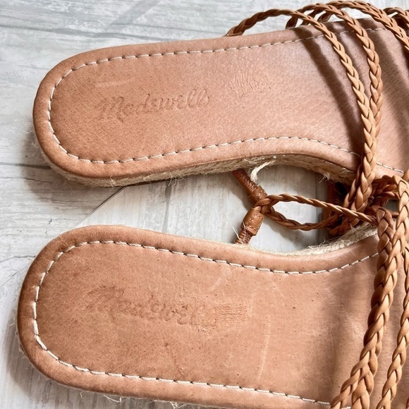 MADEWELL BROWN BRAIDED SLIP ON SANDALS | SIZE 9 - Picture 7 of 7